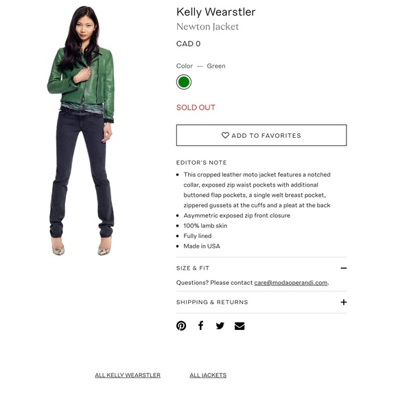 Kelly Wearstler Newton Leather Moto Jacket - Picture 4 of 4